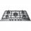 Hotpoint PCN 752 T/IX/HA Nero, Stainless steel Da incasso 75 cm Gas 5 Fornello(i)