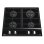 Placa de Gas Teka GZC 64300 XB 4 Zonas 60cm Cristal Negro