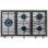 Teka EX 90.1 5G AI AL DR LEFT CI Placa de Gas 5 Zonas 86cm Acero Inoxidable