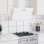 VidaXL Campana Decorativa 60cm C Acero/Cristal Blanco