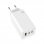 Caricabatterie da muro Leotec Gan 2xUSB-C PD/USB 2.0 65W Bianco