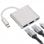 OcioDual USB-C auf USB 3.0/USB-C/HDMI Multiport-Adapterkabel Weiß