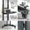 Onkron TS1551 Porta TV con Ruote 40"-70" VESA 600x400 Max 45.5Kg