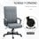 Vinsetto Silla de Oficina Giratoria Altura Ajustable Gris