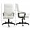 Vinsetto Silla de Oficina Giratoria Altura Ajustable Crema