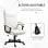 Vinsetto Silla de Oficina Giratoria Altura Ajustable Crema