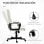 Vinsetto Silla de Oficina Giratoria Altura Ajustable Crema