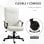 Vinsetto Silla de Oficina Giratoria Altura Ajustable Crema