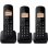 Panasonic KX-TGB613SPB Trio Teléfonos Inalámbricos Negros