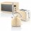 Swan Retro STRP2070CNEU Set Colazione Bollitore Acqua + Tostapane + Microonde 800W Panna