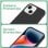 Coole schwarze, biologisch abbaubare Öko-Hülle für das iPhone 14 Plus
