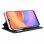 Cool Funda Flip Cover Liso Negra para ZTE Blade A52 Lite