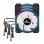 Yeyian Typhoon LII Master Kit 3 Ventoinhas ARGB 120mm Pretas + 2 Tiras LED ARGB + Controlador