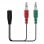 Cavo PCCom Essential con jack da 3,5 mm femmina a 2 jack da 3,5 m maschio