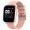 Denver SW-164 Bluetooth 38mm IPS Boîtier Rose Bracelet Noir Taille Unique IP68 SpO2 Pulsomètre