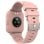 Denver SW-164 Bluetooth 38mm IPS Boîtier Rose Bracelet Noir Taille Unique IP68 SpO2 Pulsomètre