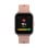 Denver SW-164 Bluetooth 38mm IPS Boîtier Rose Bracelet Noir Taille Unique IP68 SpO2 Pulsomètre