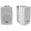 Audibax Elipse 4 Paires d'Enceintes HiFi avec Support Mural 2 Voies 20W Blanc