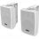 Audibax Elipse 4 Paires d'Enceintes HiFi avec Support Mural 2 Voies 20W Blanc