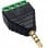 Goobay Connecteur Jack 3,5 mm TRRS Borne à Vis 4 Broches Mâle Noir