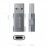 Aisens Mini Adaptador USB 3.2 Gen2 para USB-C Macho/Fêmea Cinzento