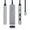 Aisens Docking USB-C 3.2 4 em 1 Multiportas Cinzento