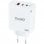 TooQ TQWC-GANQC2PD65WT Caricatore da muro 2xUSB-C/USB 2.0 65W Bianco
