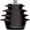 Briebe MGK-12 Batería de Cocina 8 Piezas Aluminio Fundido 4 Ollas 16/20/24/28cm + Tapas de Vidrio