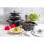 Briebe MGK-12 Batería de Cocina 8 Piezas Aluminio Fundido 4 Ollas 16/20/24/28cm + Tapas de Vidrio