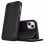 Coole schwarze Eleganz Flip Cover Hülle für iPhone 14