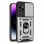 Raffinata custodia ad anello rigida color argento per iPhone 14 Pro Max