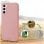 Custodia eco biodegradabile rosa freddo per Samsung S916 Galaxy S23 Plus