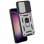 Fantastica custodia rigida in argento con anello rigido per Samsung S916 Galaxy S23 Plus