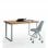 Home Heavenly Darek Mesa de Estudio Estilo Industrial Roble/Blanco