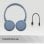 Sony Cuffie Bluetooth wireless WH-CH520 - Durata della batteria fino a 50 ore con ricarica rapida, stile on-ear - Blu