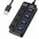 OcioDual Hub Adaptador 4x USB 3.0 com Botões On/Off Preto