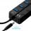 OcioDual Hub Adaptador 4x USB 3.0 com Botões On/Off Preto