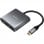 Aisens A109-0669 Adattatore da USB-C a USB-C/HDMI 4K/USB 3.0 15 cm Grigio