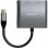 Aisens A109-0669 Adaptador USB-C a USB-C/HDMI 4K/USB 3.0 15cm Gris