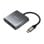 Conversor Aisens A109-0669 USB-C a HDMI 4K/USB 3.0/USB-C 15cm Gris