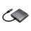 Conversor Aisens A109-0669 USB-C a HDMI 4K/USB 3.0/USB-C 15cm Gris