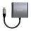 Conversor Aisens A109-0669 USB-C a HDMI 4K/USB 3.0/USB-C 15cm Gris