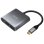 Conversor Aisens A109-0669 USB-C a HDMI 4K/USB 3.0/USB-C 15cm Gris