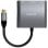 Conversor Aisens A109-0669 USB-C a HDMI 4K/USB 3.0/USB-C 15cm Gris