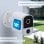 Nivian Caméra de Surveillance WiFi FullHD avec Batterie 5200mAh Blanc