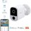 Nivian Caméra de Surveillance WiFi FullHD avec Batterie 5200mAh Blanc
