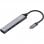 Aisens Adaptador Hub USB 3.1 Tipo C a 4x USB 3.0 Gris