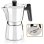 Kaffeemaschine Moka BRA Perfecta 6 Tassen Aluminium Full Induction Silber