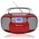 Radio CD Portatile Roadstar RCR-4635UMP/RD 3,6W RMS USB AUX Cassette Display LCD Rosso
