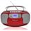Draagbare CD Radio Roadstar RCR-4635UMP/RD 3,6W RMS USB AUX Cassette FM LCD Rood